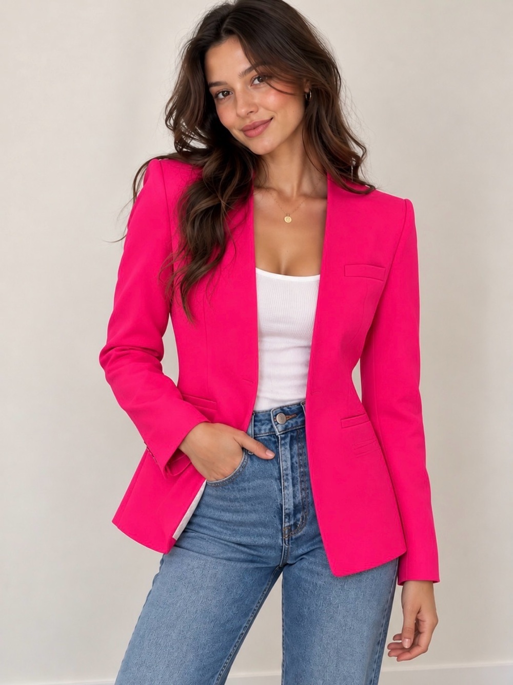 Zara pink blazer
